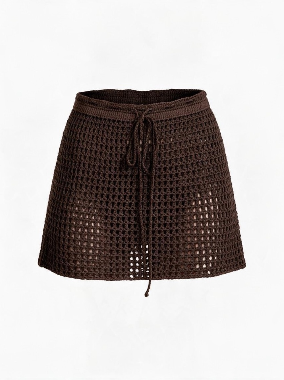 EDIKTED CROCHET OPEN-KNIT MINI SKIRT